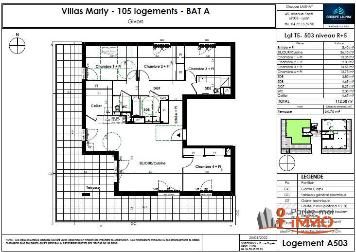 Appartement - 112 m² - 5 pièces