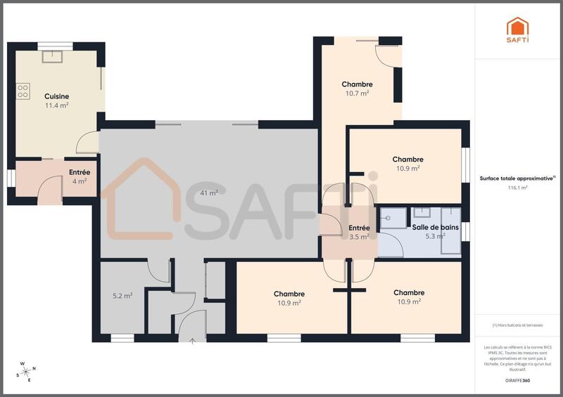 Maison - 125 m² - 6 pièces