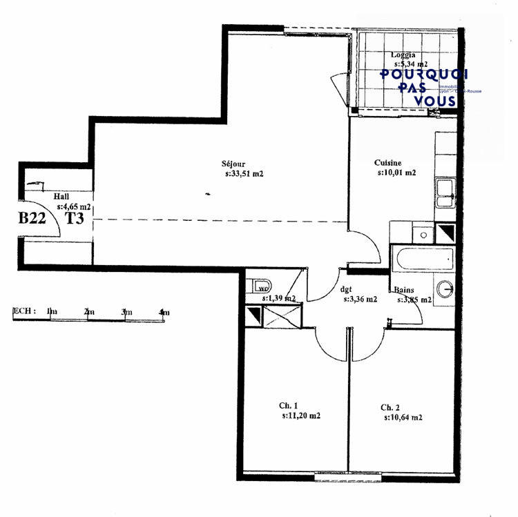 Appartement - 78 m² - 4 pièces