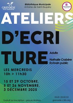 Ateliers d'Écriture à la Bibliothèque