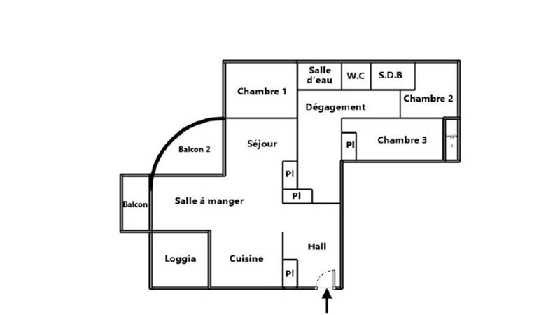 Appartement ancien - 107 m² - 4 pièces