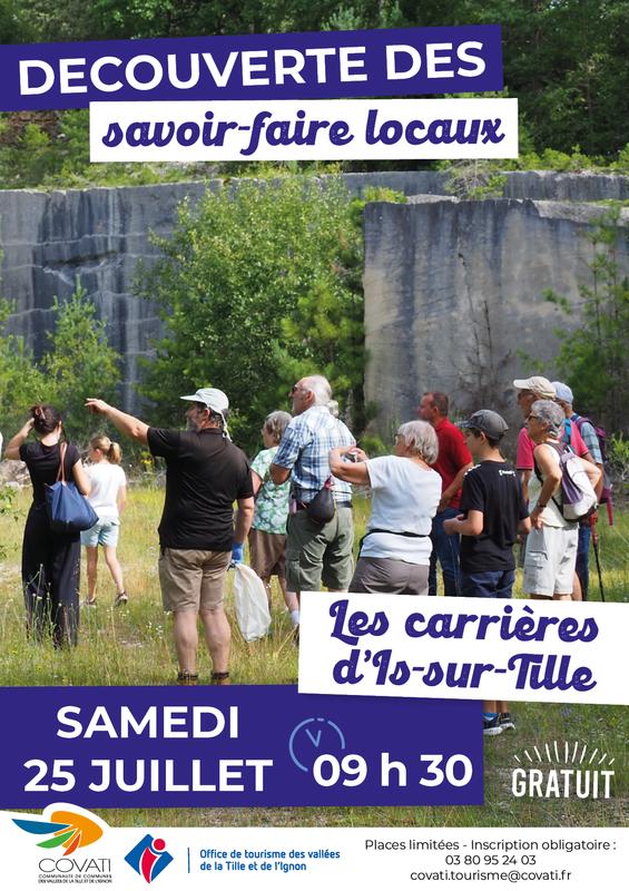 Découverte des savoir-faire locaux : les carrières d'Is-sur-Tille