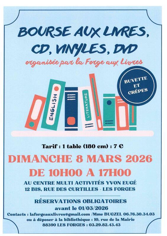 Bourse aux livres, cd, vinyles, dvd