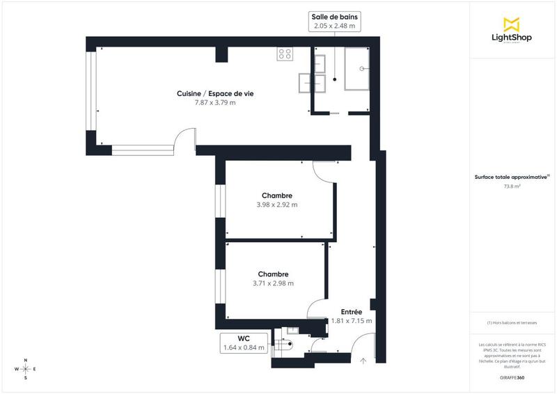 Appartement - 76 m² - 3 pièces