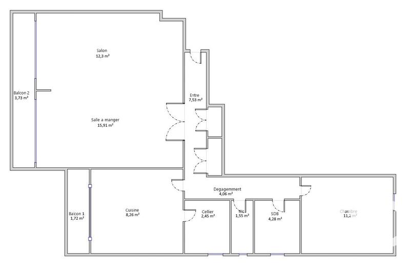 Maison - 67 m² - 3 pièces