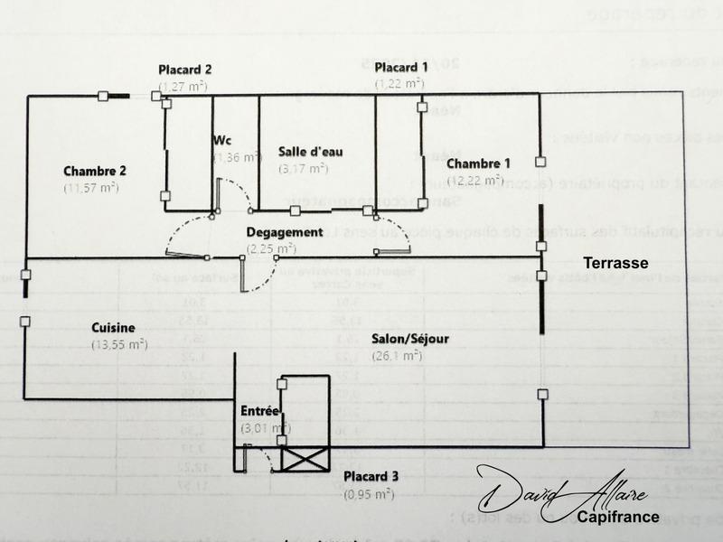 Appartement - 77 m² - 3 pièces