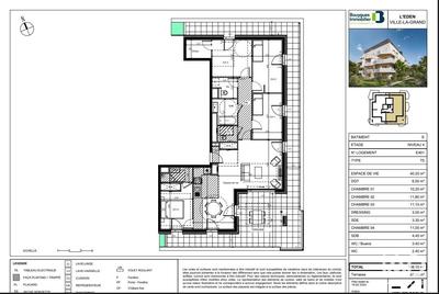 Appartement - 108 m² - 5 pièces