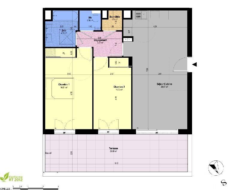 Appartement - 71 m² - 3 pièces