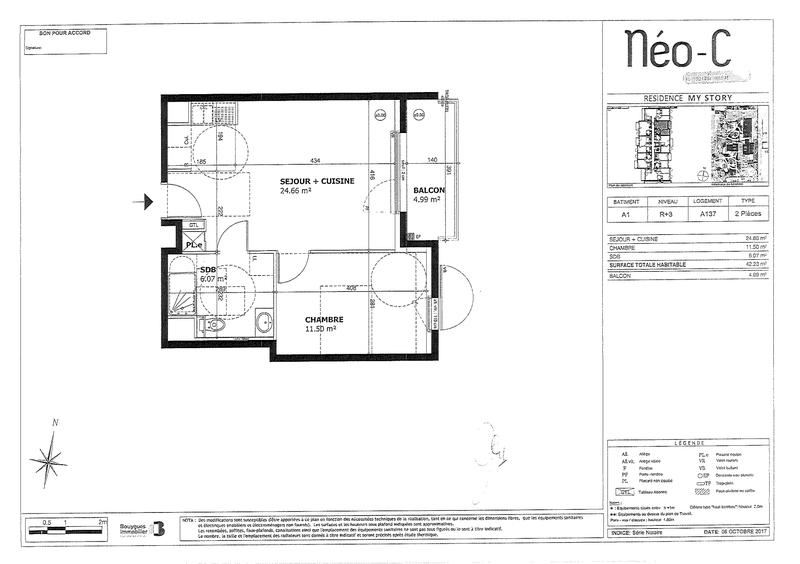 Appartement - 42 m² - 2 pièces