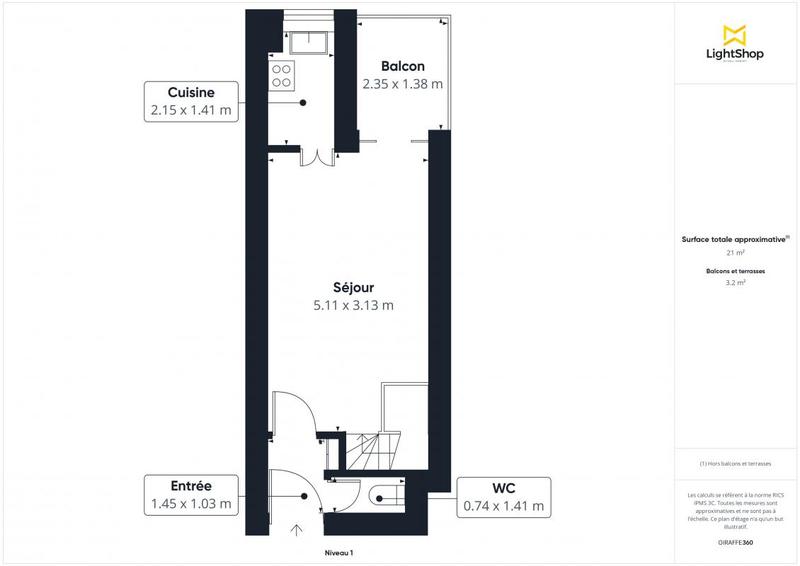 Appartement - 51 m² - 3 pièces