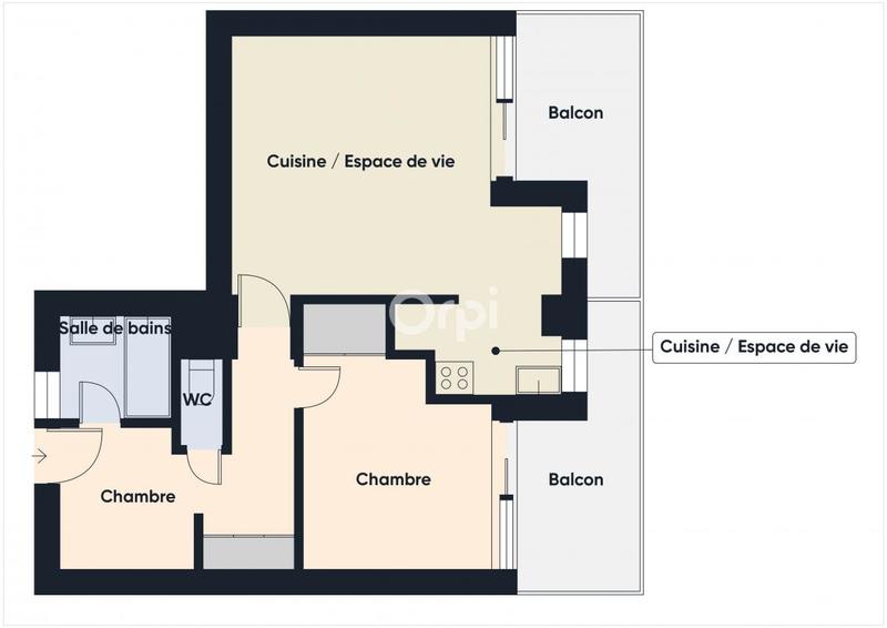 Appartement - 42 m² - 3 pièces