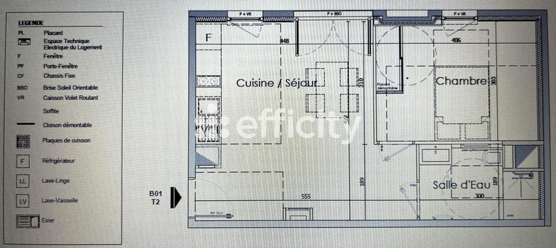 Appartement - 41 m² - 2 pièces