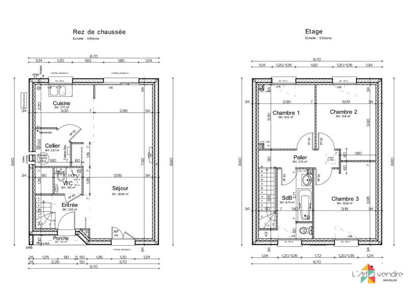Maison - 86 m² - 4 pièces