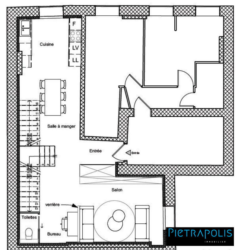 Duplex - 88 m² - 3 pièces