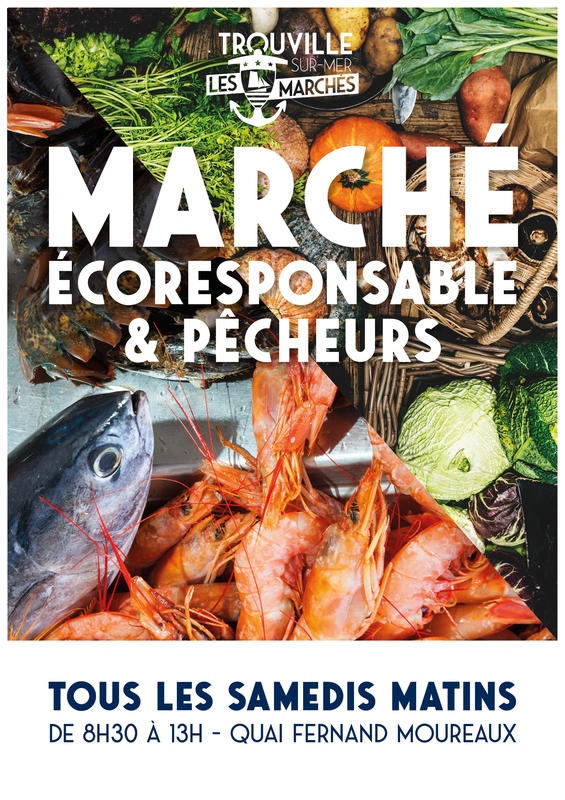 Marché éco-responsable et pêcheurs