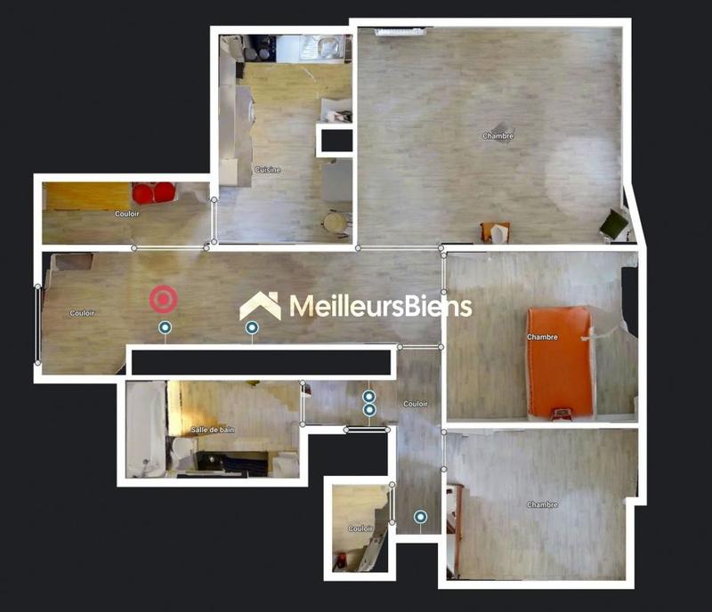 Appartement ancien - 80 m² - 3 pièces