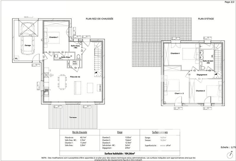 Maison - 104 m² - 5 pièces