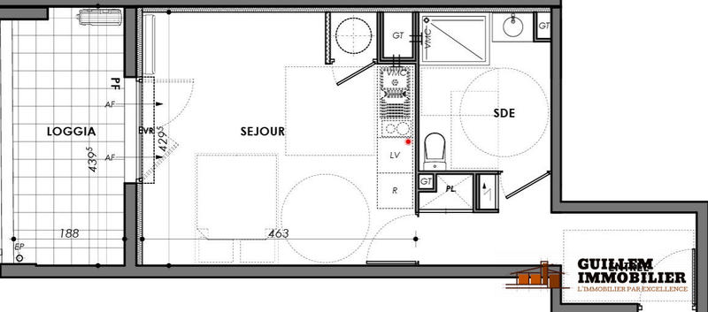 Appartement - 33 m² - 1 pièce