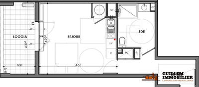 Appartement - 33 m² - 1 pièce