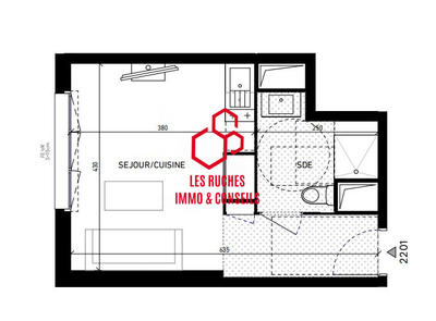 Appartement - 24 m² - 2 pièces