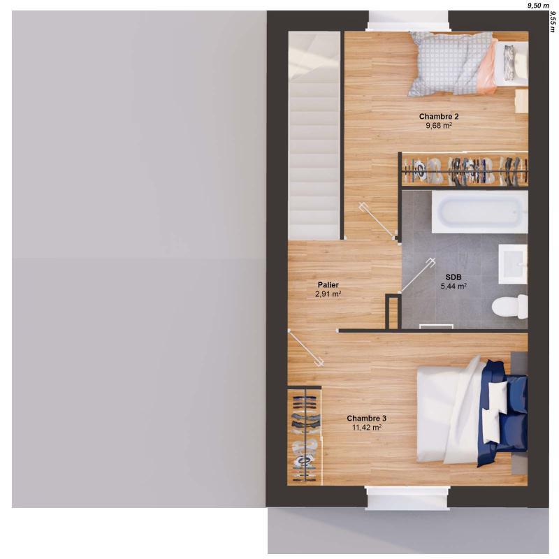 Maison - 98 m² - 5 pièces