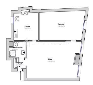 Appartement - 51 m² - 2 pièces