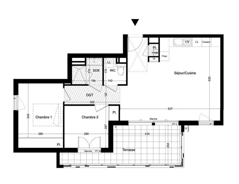 Appartement - 61 m² - 3 pièces
