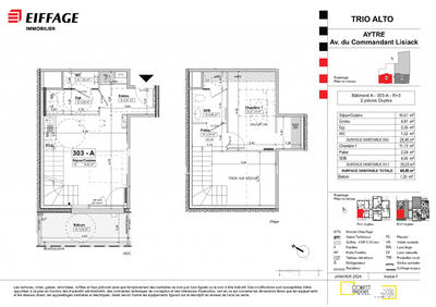 Duplex - 44 m² - 2 pièces