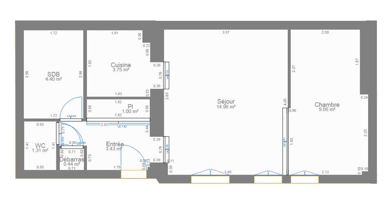 Appartement - 38 m² - 2 pièces