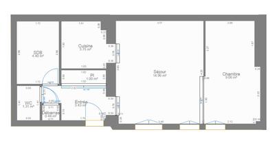 Appartement - 38 m² - 2 pièces