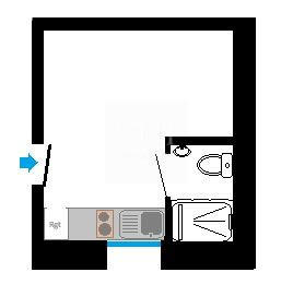 Appartement - 11 m² - 1 pièce