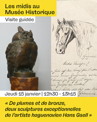 Les midis au Musée Historique : de plumes et de bronze, deux sculptures exceptionnelles de l’artiste haguenovien Hans Gsell