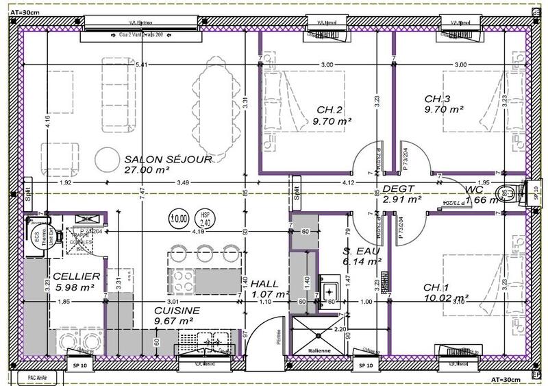 Maison - 84 m² - 5 pièces