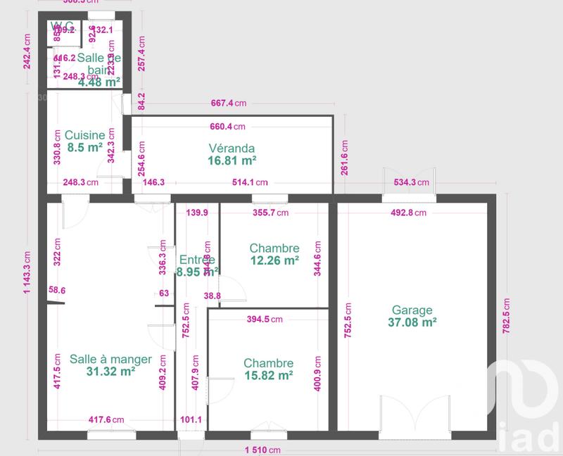 Maison - 117 m² - 6 pièces