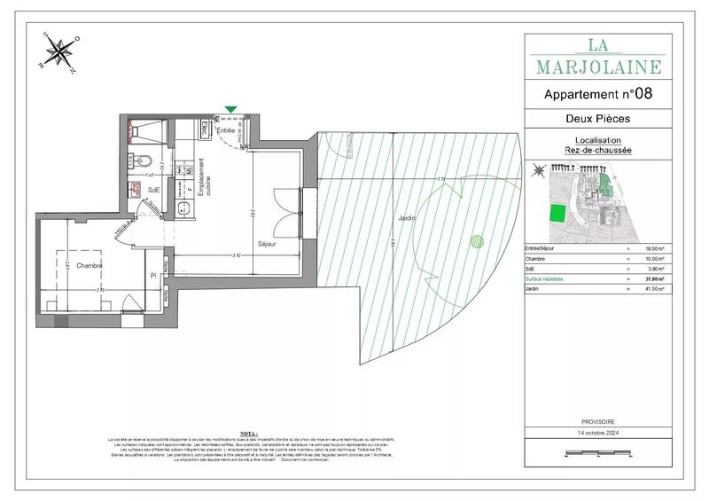 Appartement - 32 m² - 2 pièces