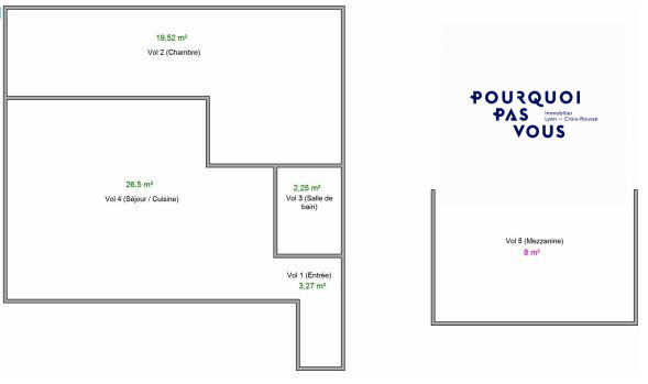 Appartement - 60 m² - 3 pièces