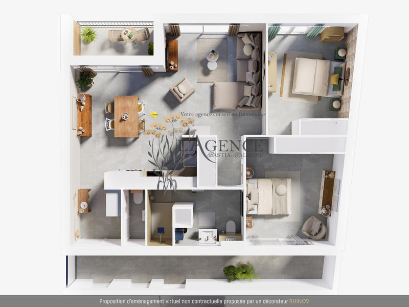 Appartement - 70 m² - 3 pièces