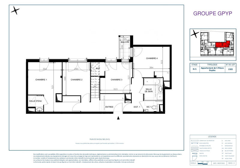 Duplex - 147 m² - 5 pièces