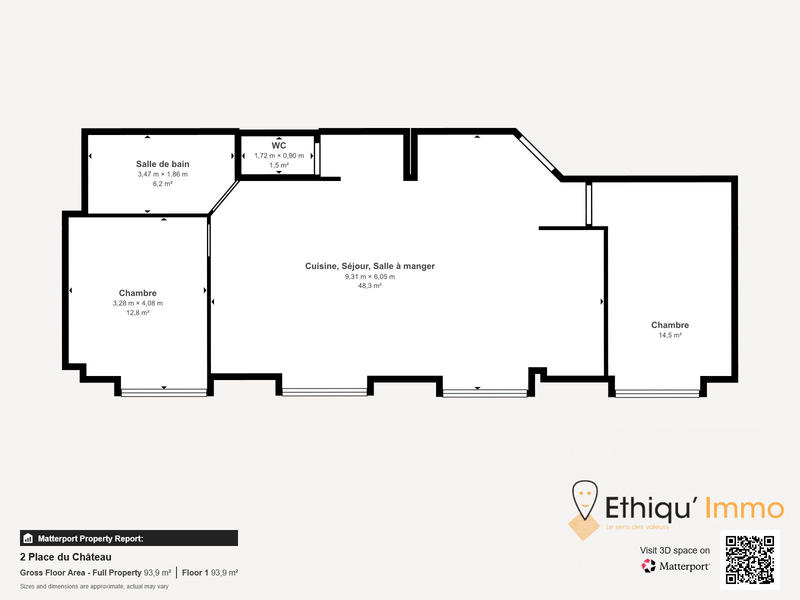 Appartement - 83 m² - 3 pièces
