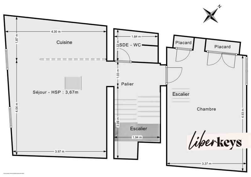 Appartement ancien - 63 m² - 4 pièces
