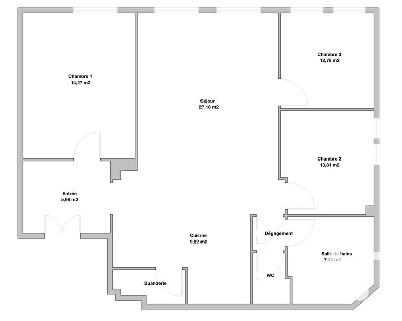 Appartement - 96 m² - 4 pièces