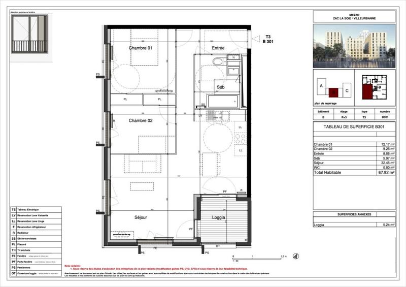 Appartement - 67 m² - 3 pièces