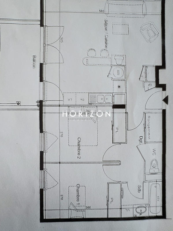 Appartement - 60 m² - 3 pièces