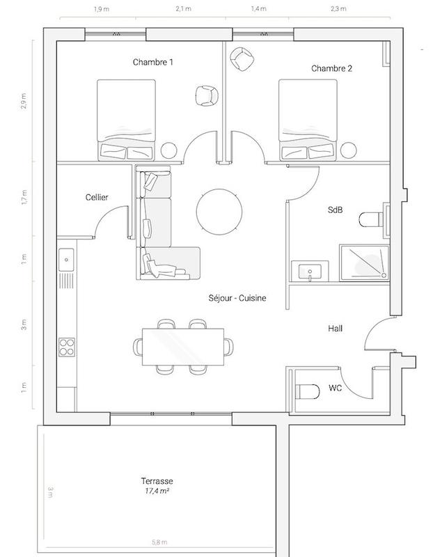 Appartement - 108 m² - 4 pièces