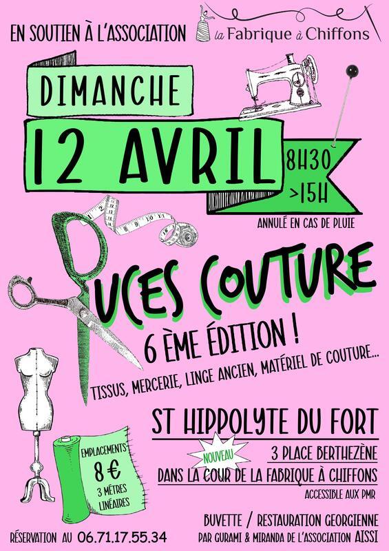 Puces couture de l'association la fabrique à chiffons