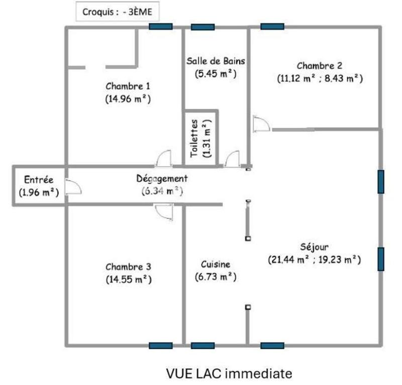Appartement - 79 m² - 4 pièces