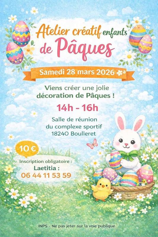 Atelier créatif enfants de Pâques