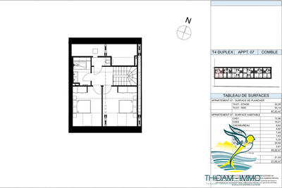 Duplex - 84 m² - 4 pièces