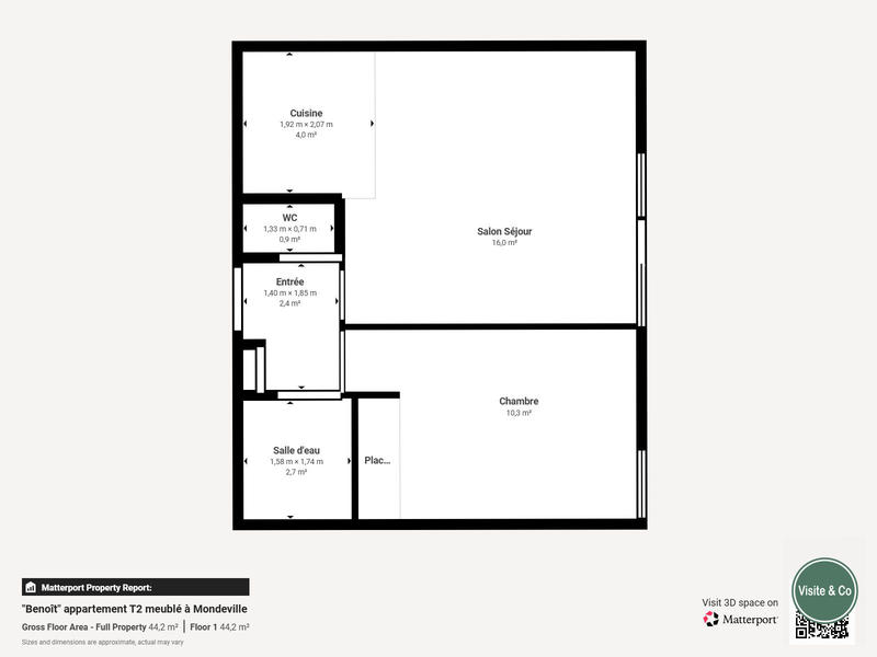 Appartement - 38 m² - 2 pièces