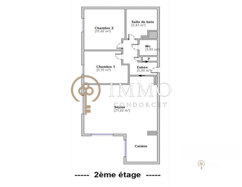 Appartement - 65 m² - 3 pièces
